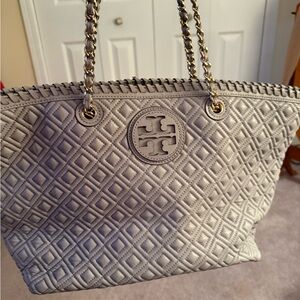 Tory Burch Quilted cream color  Tote Bag
